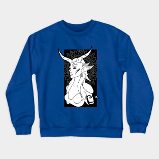 Horned Woman Crewneck Sweatshirt